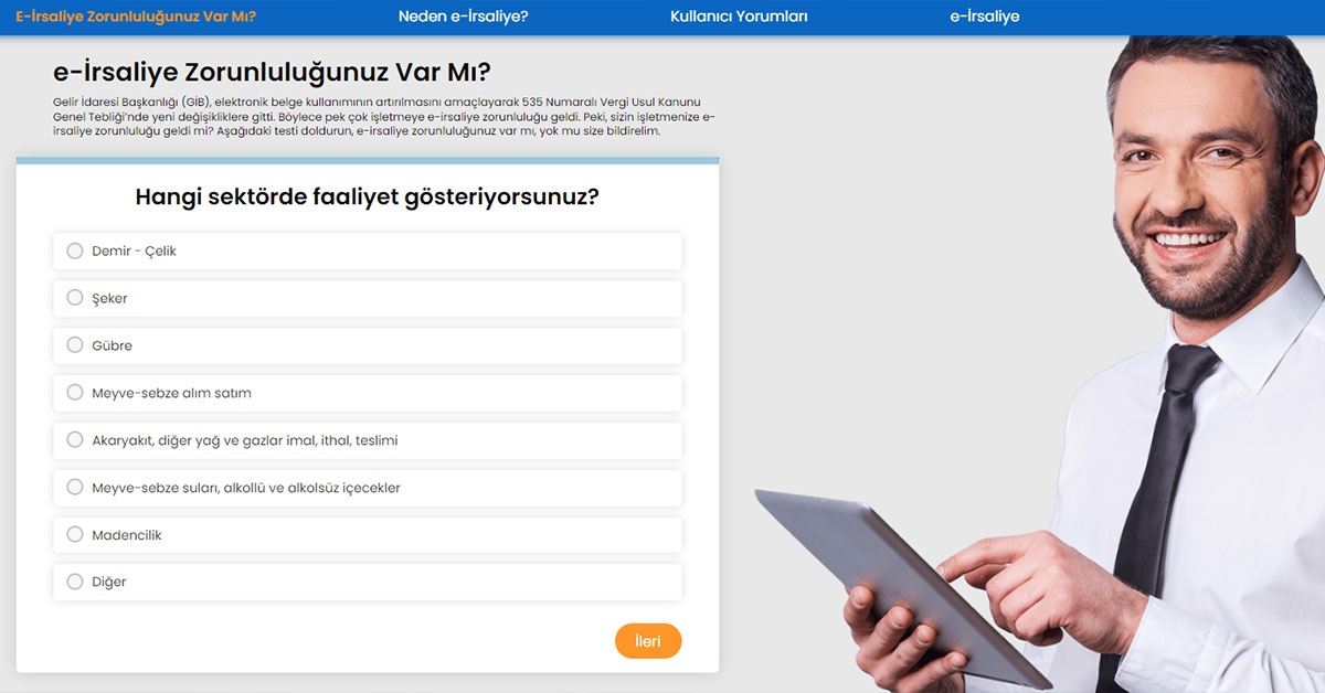 İşletmeler E-İrsaliye Zorunluluğu Olup Olmadığını Anında Öğrenebilecek