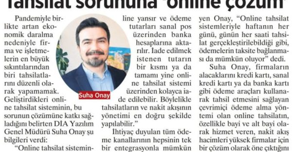 Milliyet Gazetesi: “Tahsilat Sorununa Online Çözüm”
