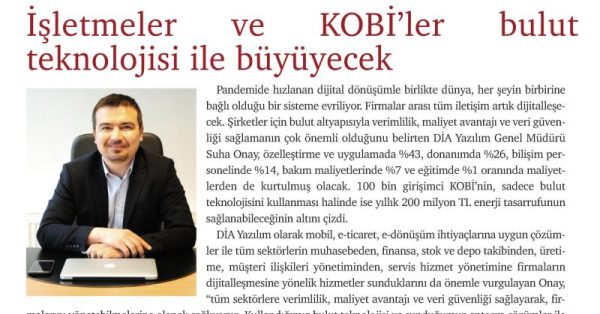 Finans Dergisi: “İşletmeler ve KOBİ’ler Bulut Teknolojisi ile Büyüyecek”