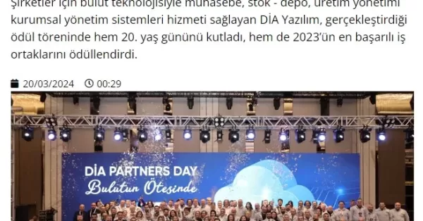 “DİA Partners Day” ile En Başarılı İş Ortakları Belli Oldu