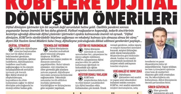 KOBİ’lere Dijital Dönüşüm Önerileri