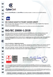 dia yazilim 20000 1 sertifikasi 2025 dia yazilim 20000 1 sertifikasi 2025